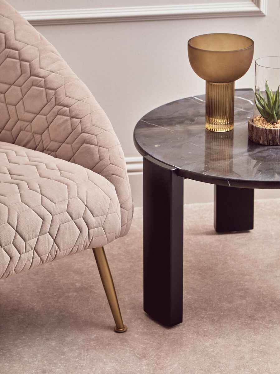 Tania Beige velvet Occasional Chair