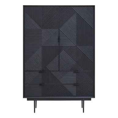 Jakara Black Finish Wooden Cabinet