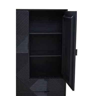 Jakara Black Finish Wooden Cabinet
