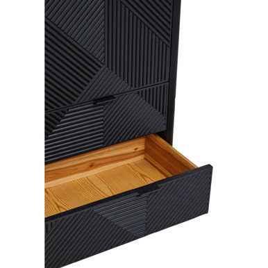 Jakara Black Finish Wooden Cabinet