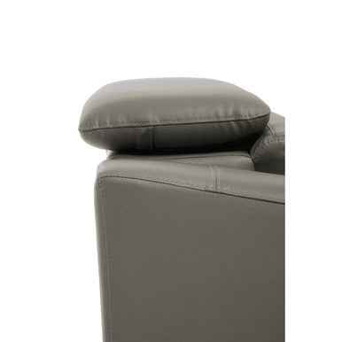 Padua Grey Finish Leather Armchair