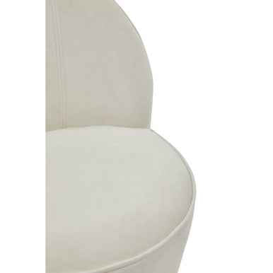 Kids Tamra Cream Velvet Gold Base Chair