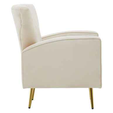 Hayley Natural Velvet Armchair