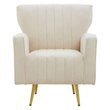 Hayley Natural Velvet Armchair