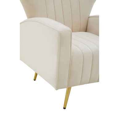 Hayley Natural Velvet Armchair