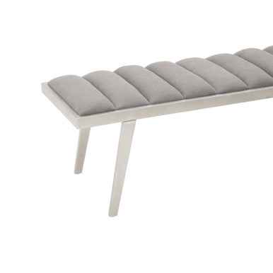 Gilden Grey Bench With Splayed Legs