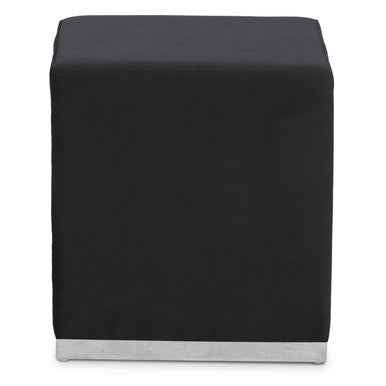 Hagen Black And Silver Square Stool