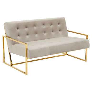 Azalea Two Seat Mink Velvet Sofa