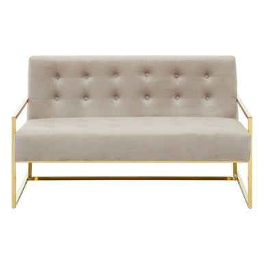 Azalea Two Seat Mink Velvet Sofa