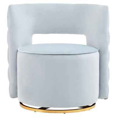 Yasmeen Blue Velvet Swivel Chair