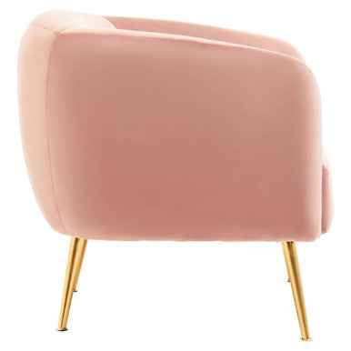 Yasmeen Pink Velvet Armchair