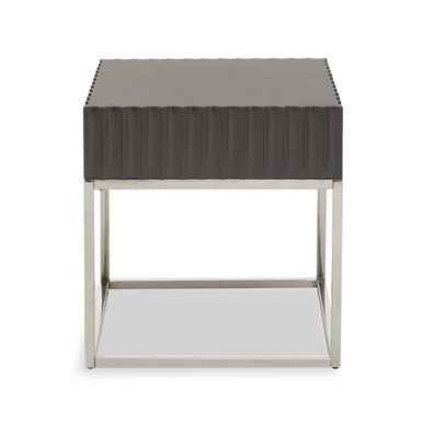 Genoa Grey Hi Gloss Finish Square End Table