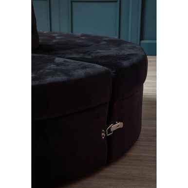 Hartford Black Tufted Round Sofa