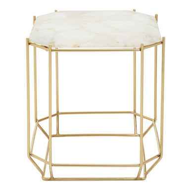 Jaipur White Quartz Side Table