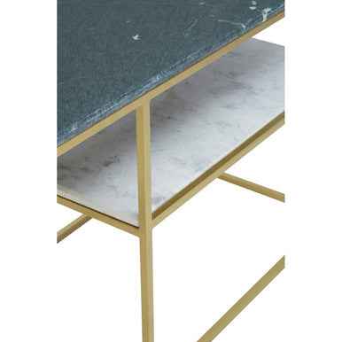 Nirav Assorted Marble And Gold Frame Console Table