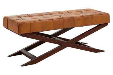 Inca Bench With Cross Base