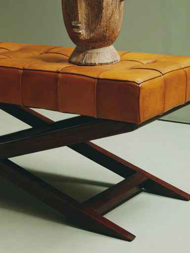 Inca Bench With Cross Base