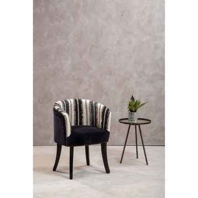 Cefena Black and White Chair