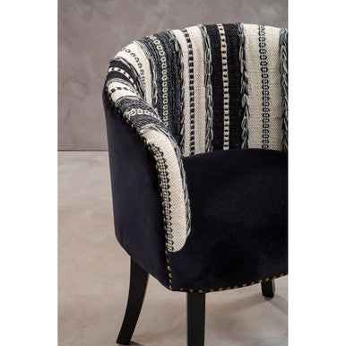Cefena Black and White Chair