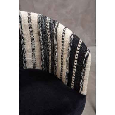 Cefena Black and White Chair