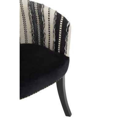 Cefena Black and White Chair