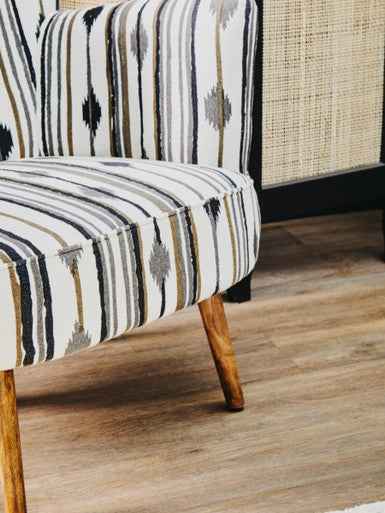 Cefena Armchair With Flared Arms