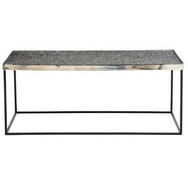 Akola Rectangle Coffee Table in Silver and Glass