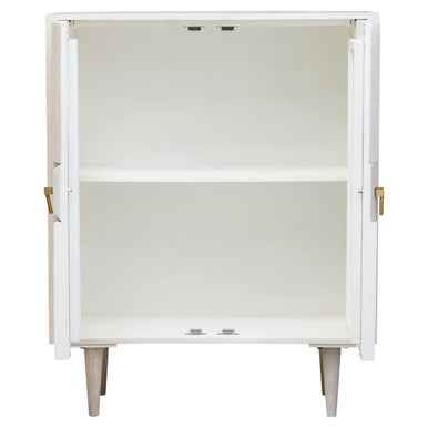 Sita Two Door Mango Wood Abstract Design Cabinet