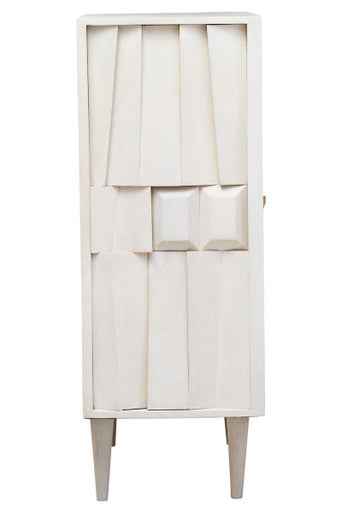 Sita Two Door Mango Wood Abstract Design Cabinet