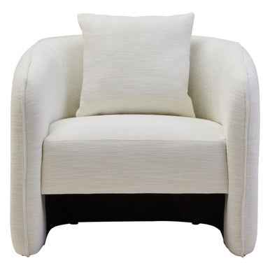 Bilani Cream Linen Effect Curved Chair