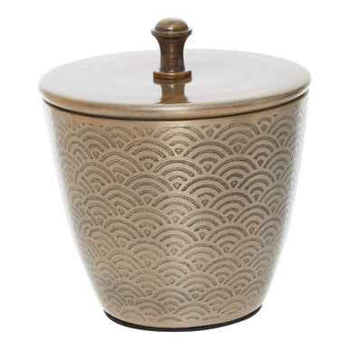 Allegra Aluminium Gold Finish 300ml Bathroom Jar