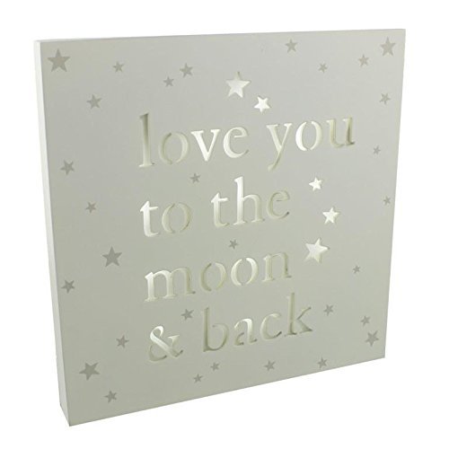 Bambino Baby Light Up MDF Wall Plaque - Love you to the Moon & Back