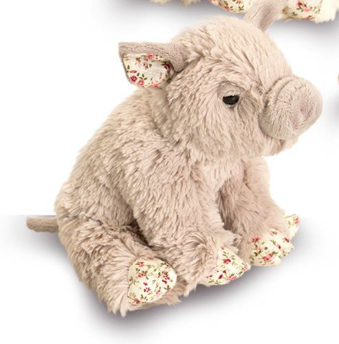 Belle Rose Pig 18cm soft toy - Grey Brown - Cute and Cuddly from Keel Toys
