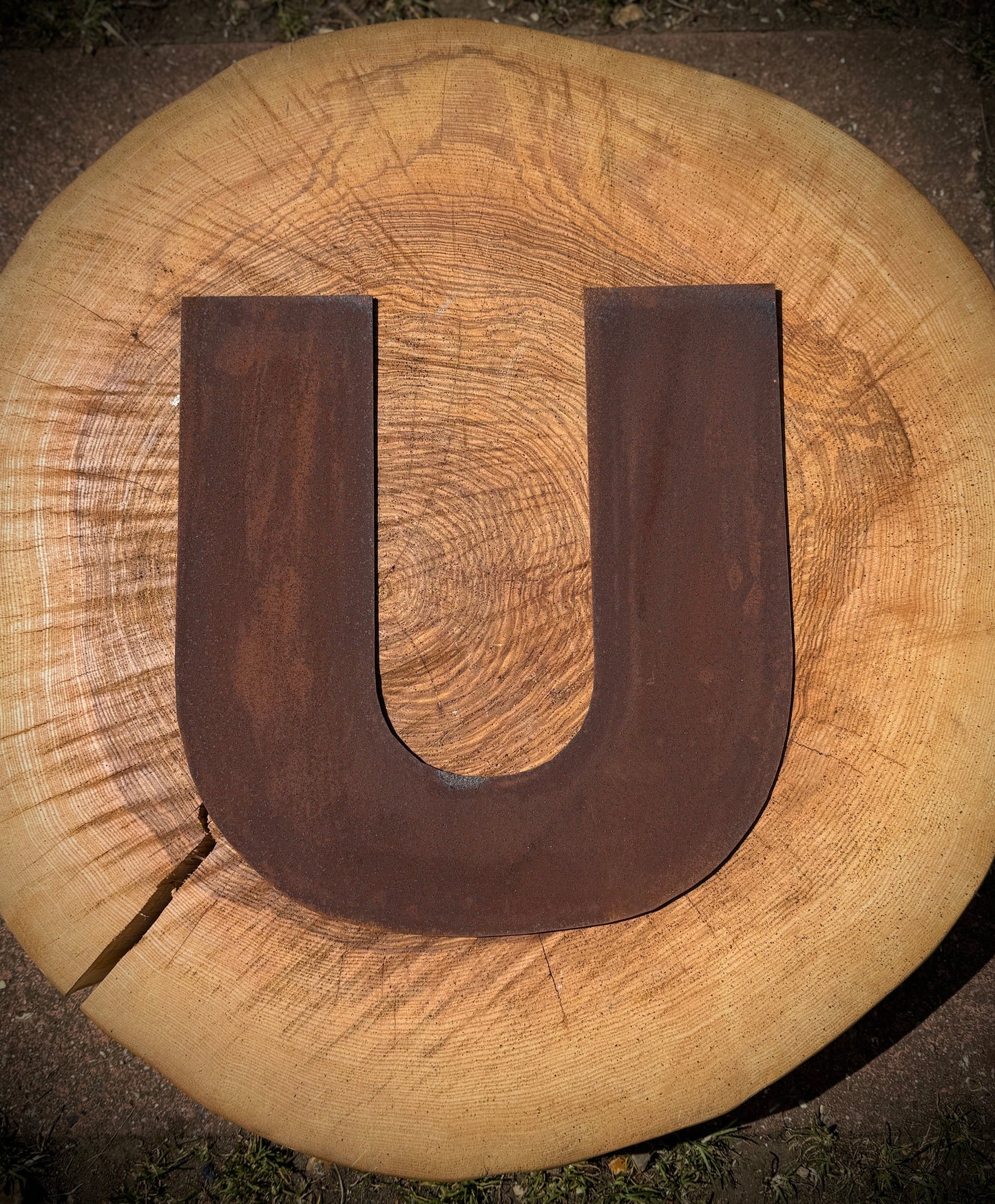 12" Rusty Fat Font Metal Letters A-Z 0-9.