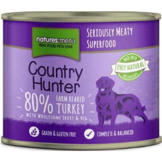Natures Menu Country Hunter Meals Dog Can Farm Reared Turkey 600g - Case of 6