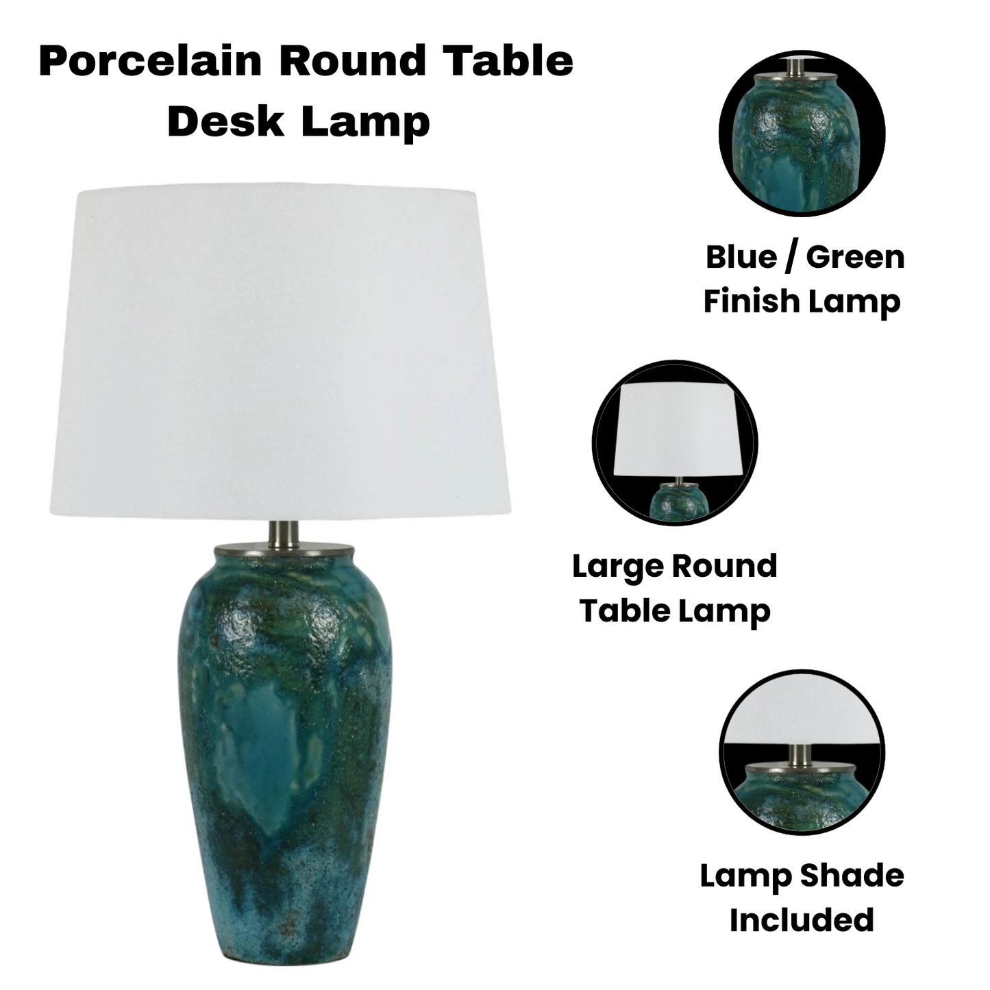 67CM CERAMIC TABLE LAMP