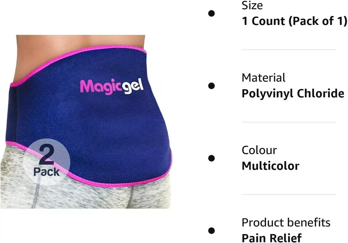 Magic Gel Lower Back/Stomach Heat/Cold Gel Packs for injury