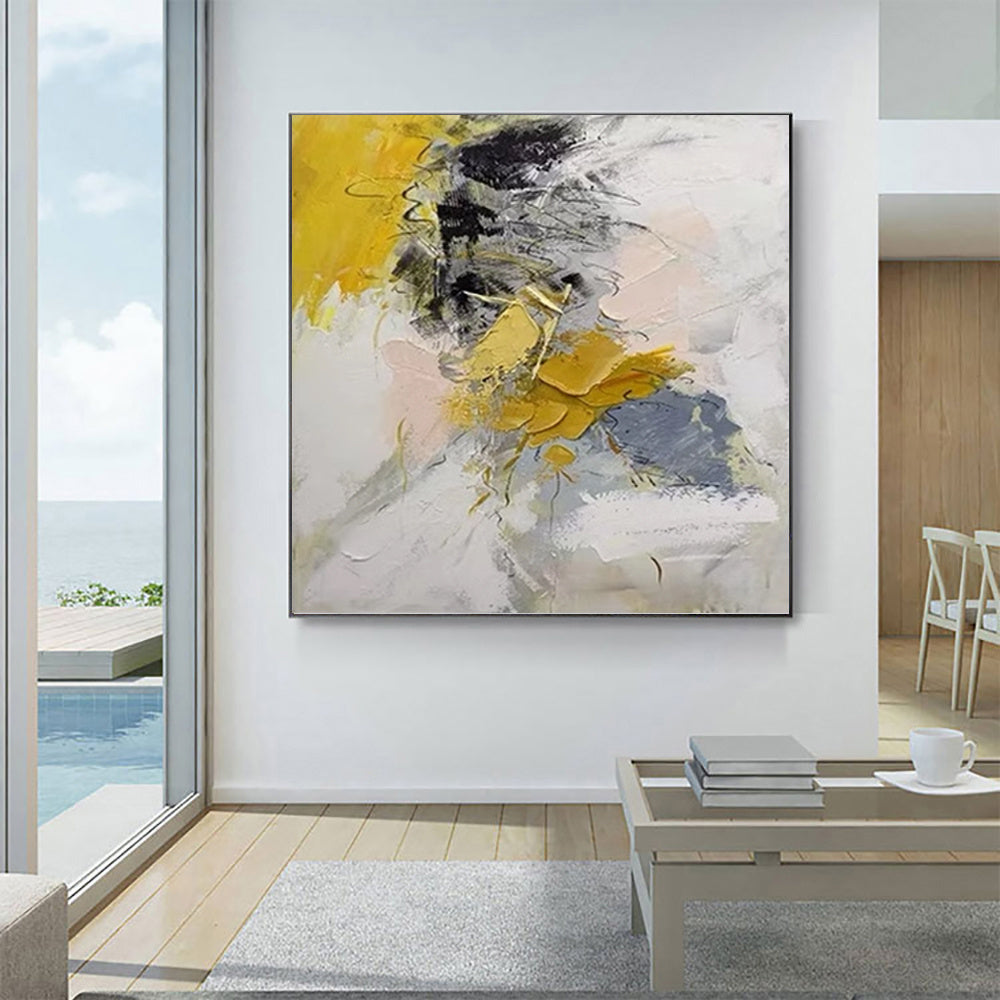 New Design Modern Large Wall Painting Hand Painted Acrylic Gold Abstract Oil Painting On Canvas For Living Room Decor