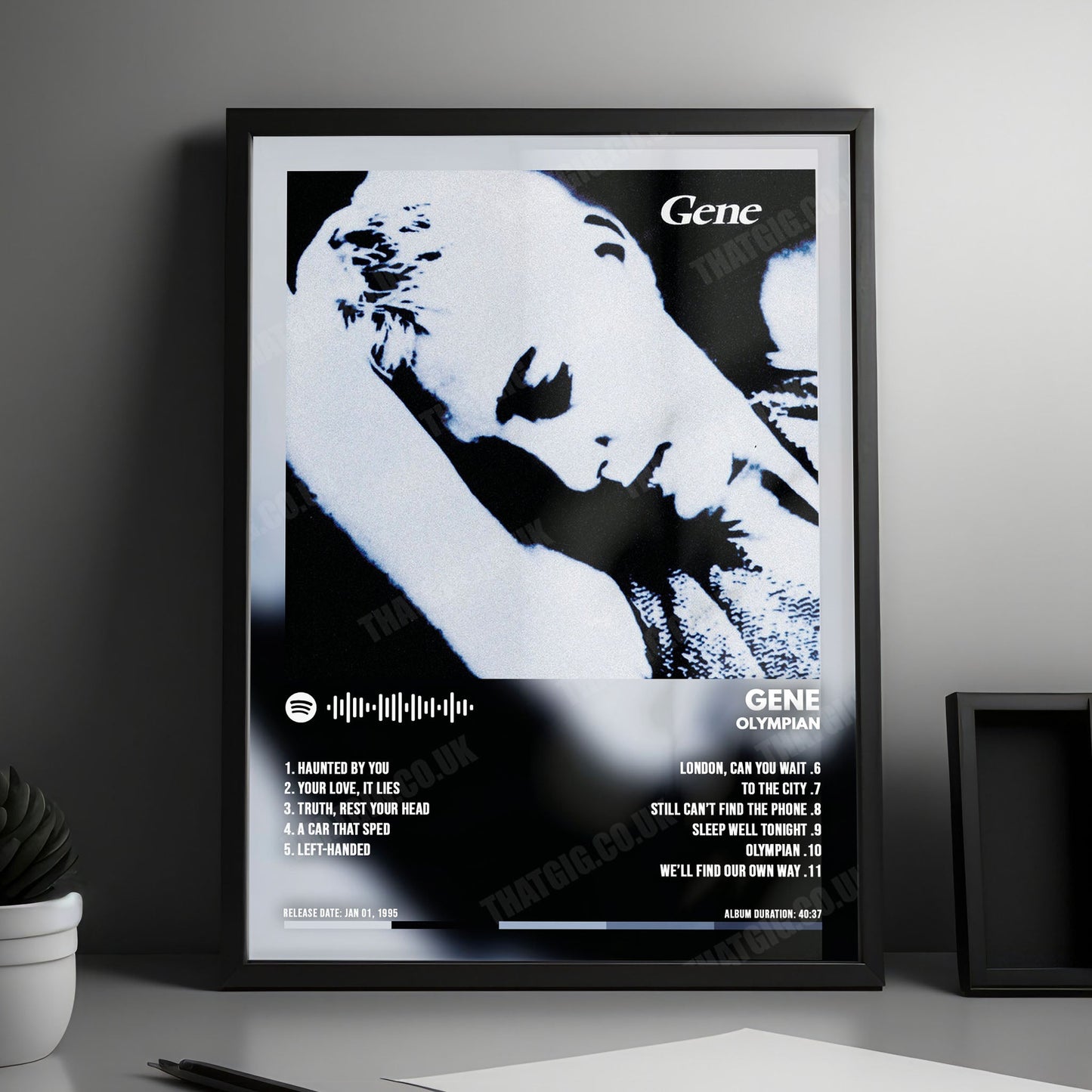 Gene "Olympian" Album Cover Poster - with Complete Tracklist