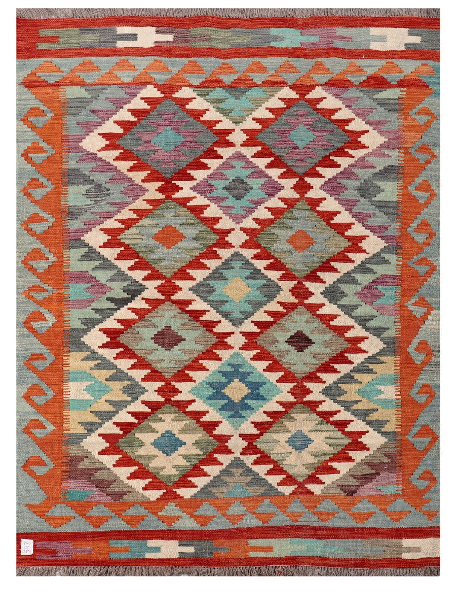 Maimana Afghanistan Kilim Rug - 194 x145 cm