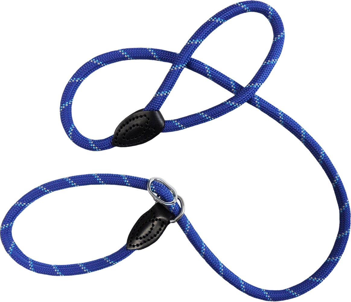 Dog&Co Mountain Rope Slip Lead Blue Reflective 150cm