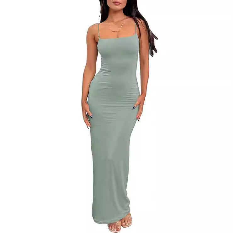 Backless Slim Fit Sheath Dress Women