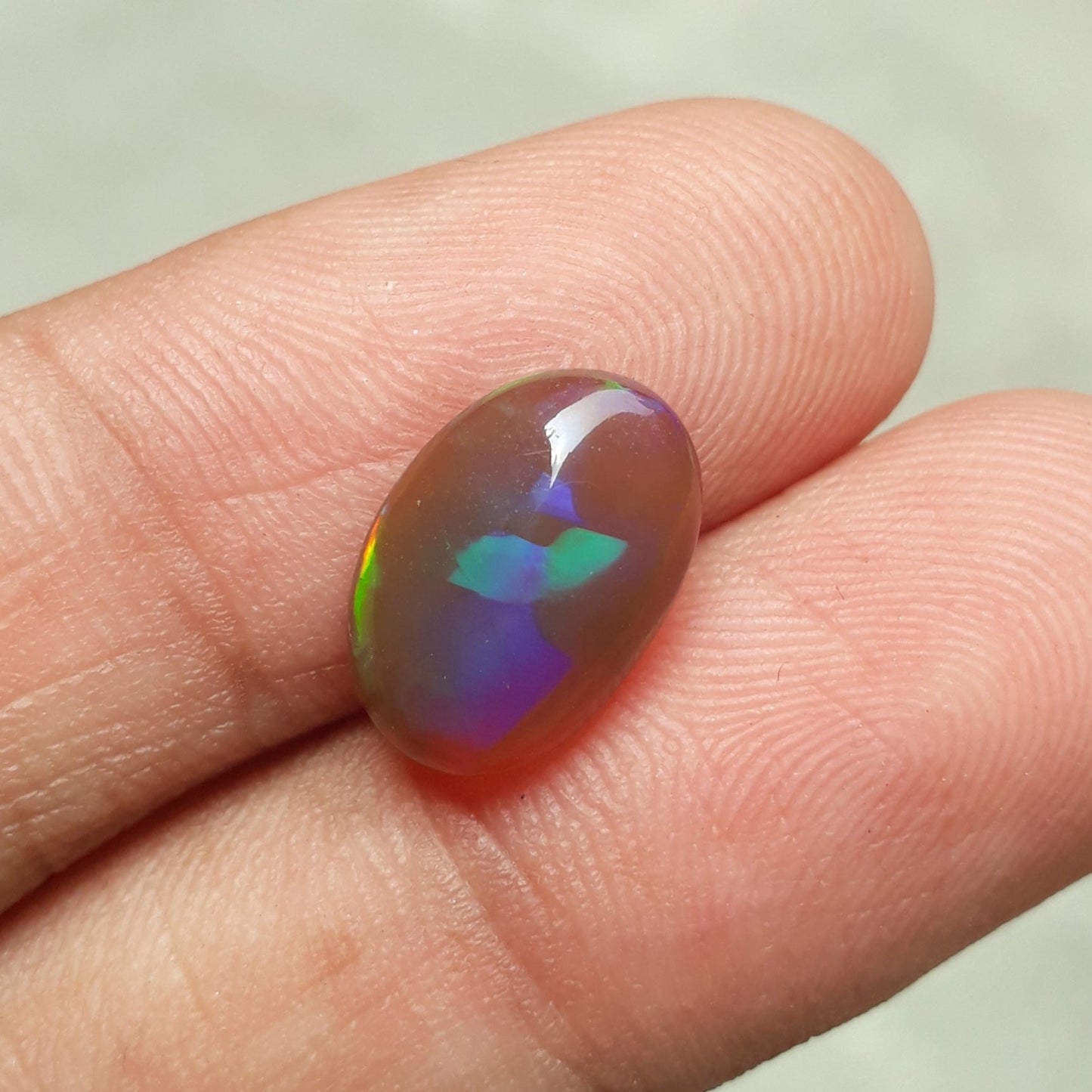 2.7ct Opal for Sale - Black Fire Opal - October Birthstone - 14x10mm