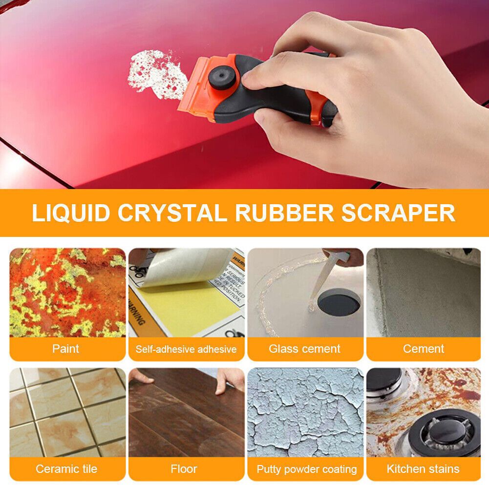 100 Pcs Plastic Scraper Razor Blades Auto Decals Stickers Remover No Scratch