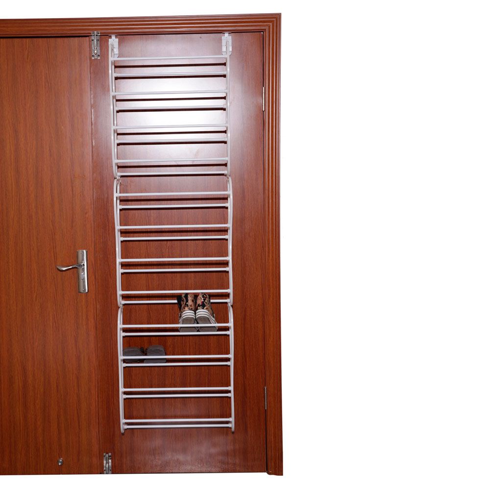 12 Layers Wall-mounted Style Home Shoe Rack White