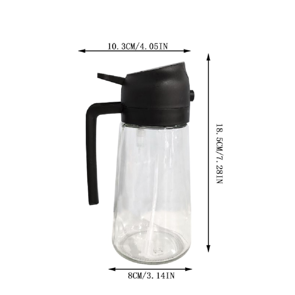 2 in 1 Olive Oil Dispenser Bottle 16oz/470ml Oil Sprayer with Stickers for Kitchen