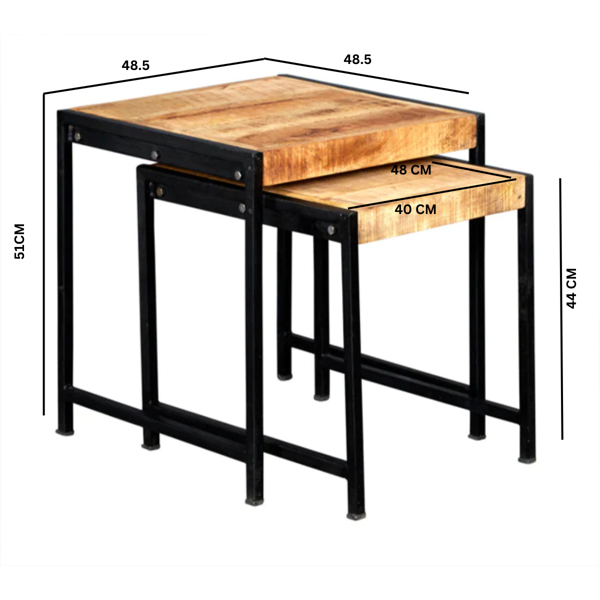Cosmo Industrial Nest Of 2 Tables