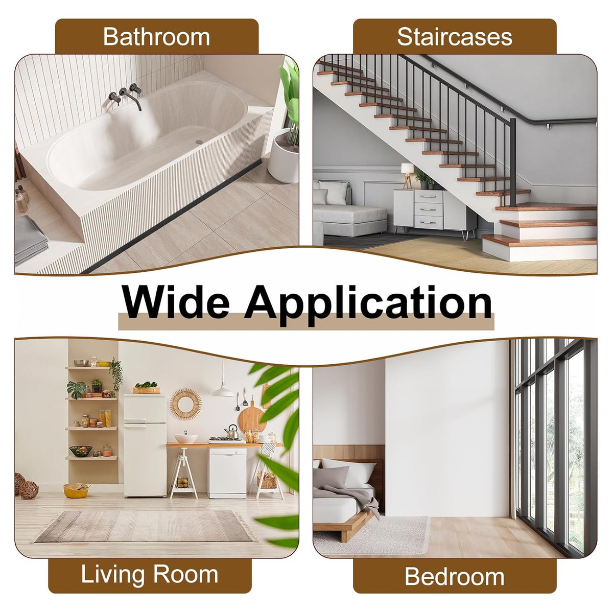 Floor Transition Strips Aluminium 3pcs 2.9ft Vinyl Laminate Trim Silver