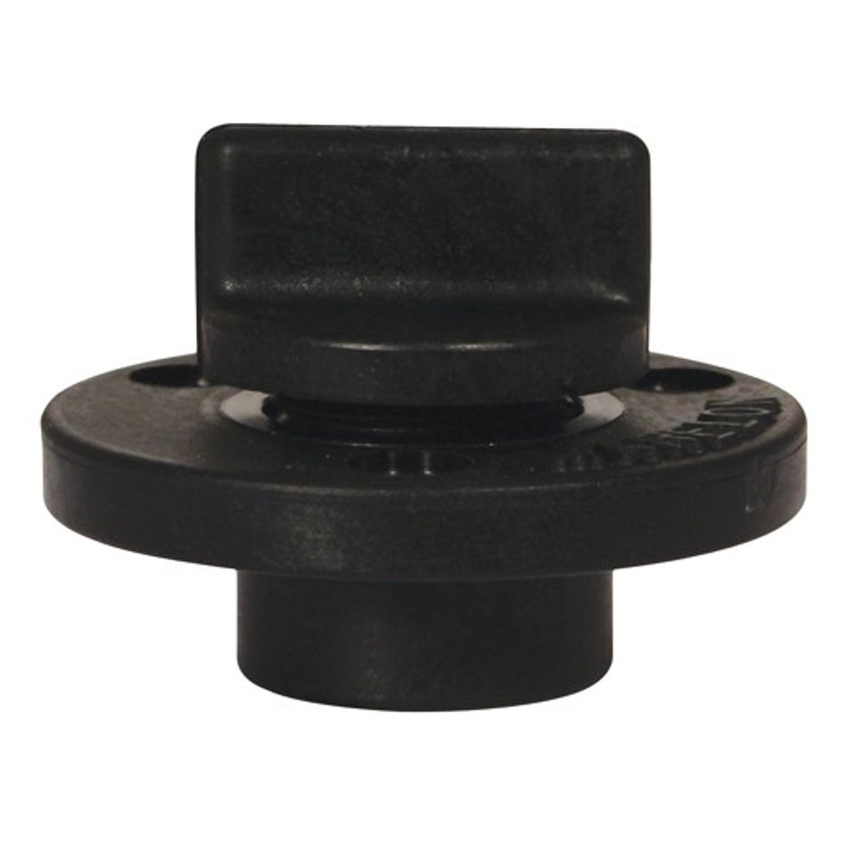 Forespar Black Screw In Transom Drain with Plug (50mm Diameter)