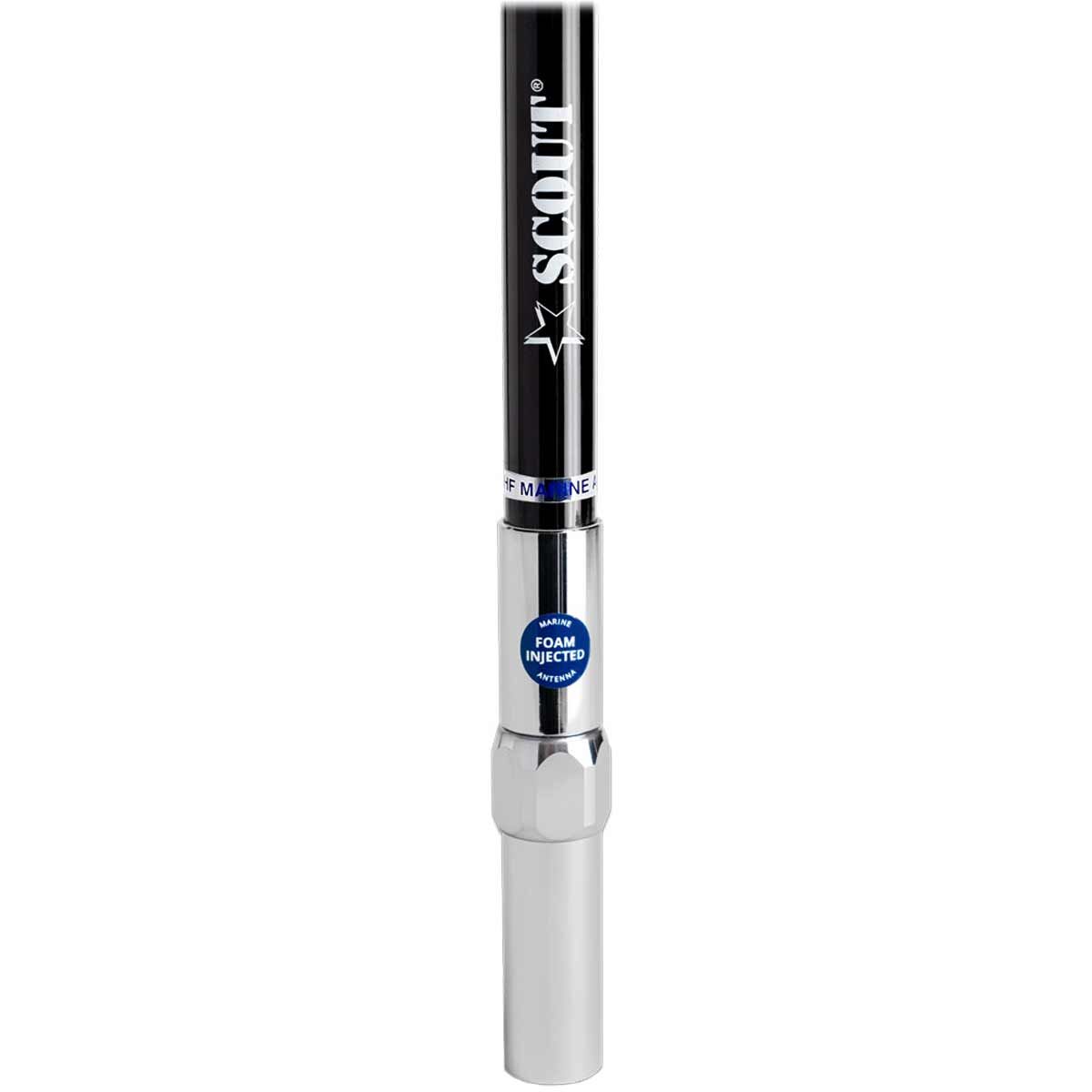Scout Quick 5 3db VHF Fibreglass Antenna 2.4M with 5M Cable (Black)
